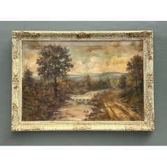 Vintage Original Landscape Oil Painting on Canvas
