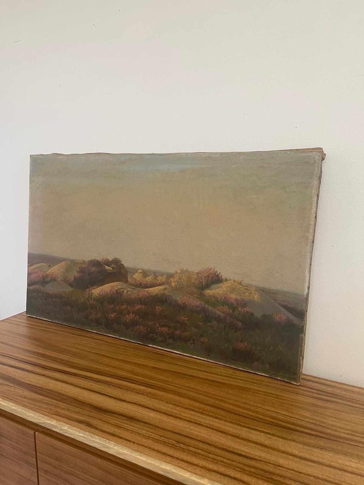 Mid-Century Modern Vintage Original Landscape Scenic Painting Possibly French. For Sale