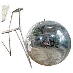 Vintage Original Large 1970’s Hand Crafted Mirror Ball