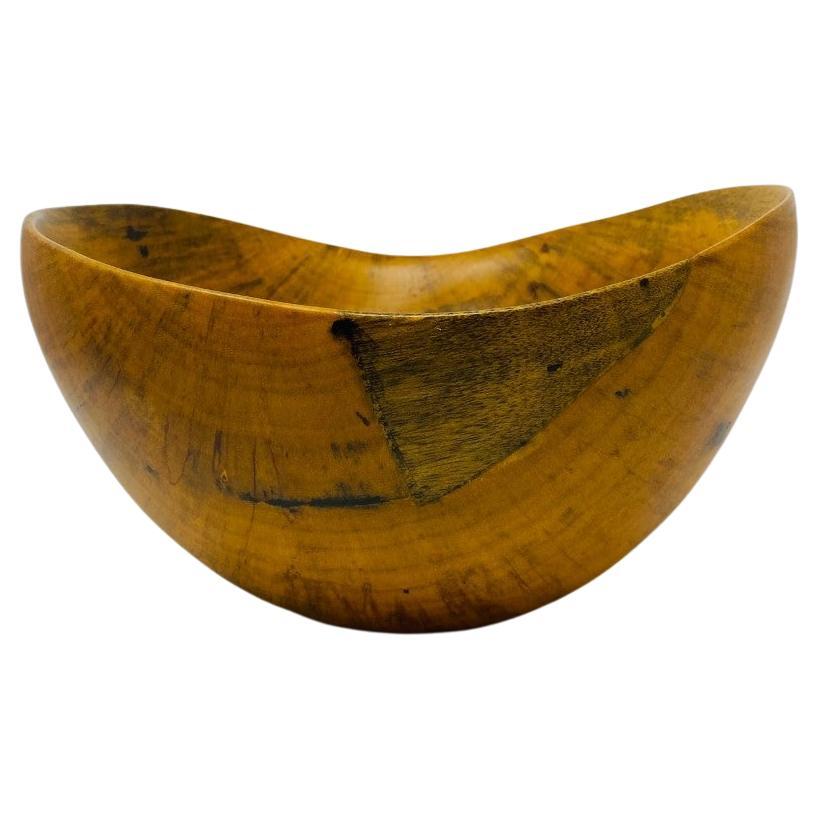 Vintage Original Mid-Century David Auld Hand Carved Wooden Bowl For Sale