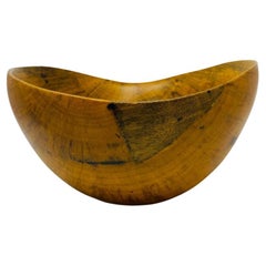 Vintage Original Mid-Century David Auld Hand Carved Wooden Bowl