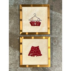 Traje de baño vintage de punto de aguja original