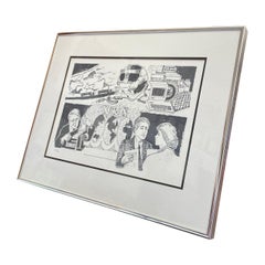 Original nummerierter Vintage-Druck. Gerahmtes und mattes Kunstwerk