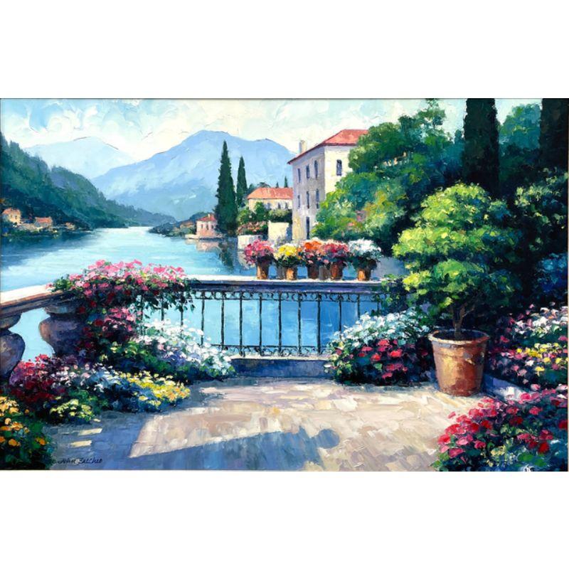 italien Peinture à l'huile originale sur toile Impasto - 