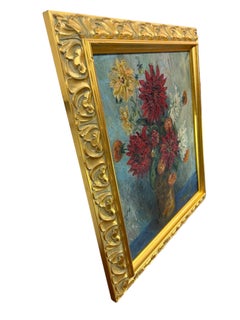 Vintage Original Oil Painting by H. Espeland – Still Life of Flowers - COA