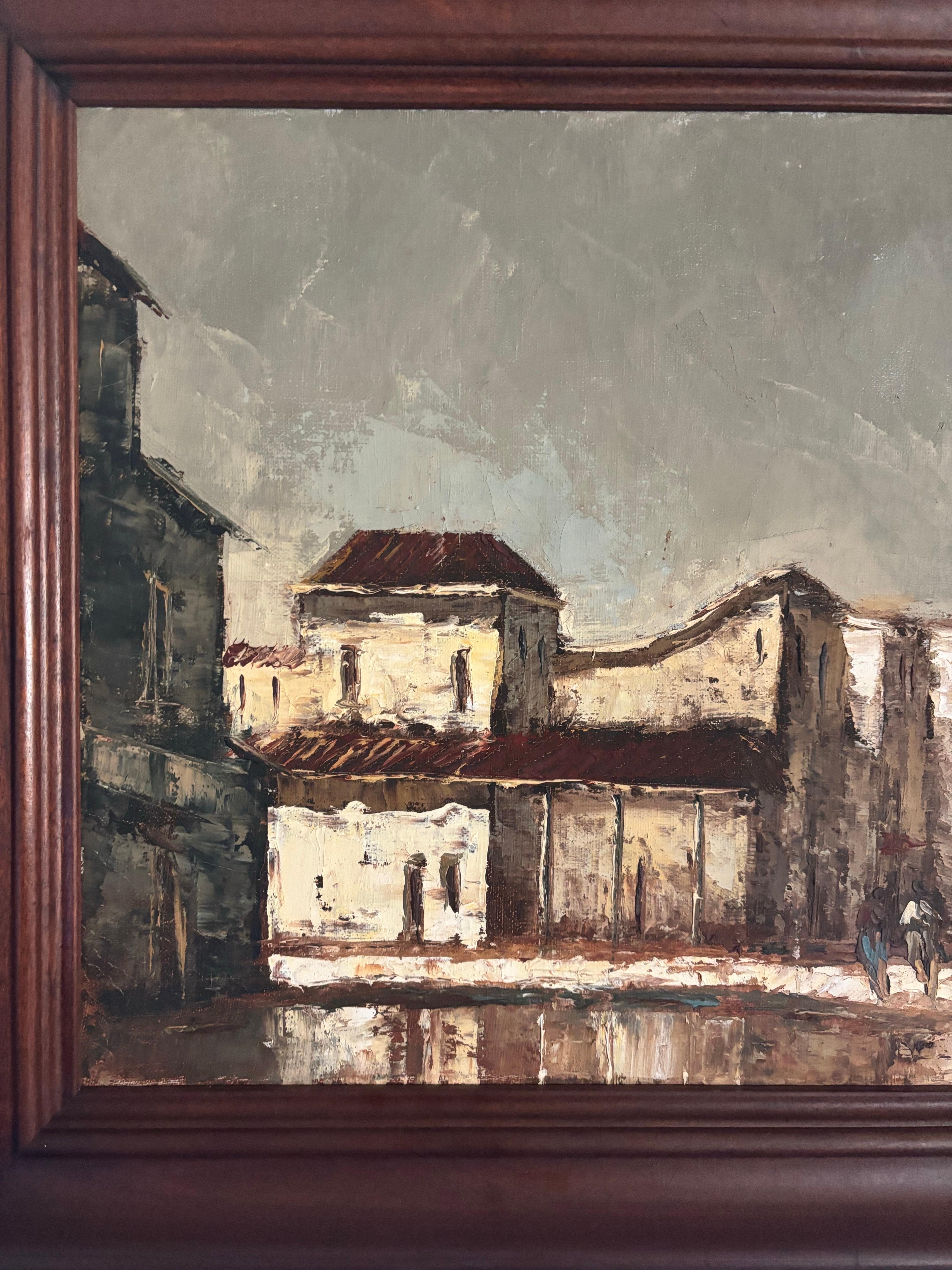 Original Ölgemälde von José Alberto Mora, Venezuela, 1970er Jahre (Rustikal) im Angebot