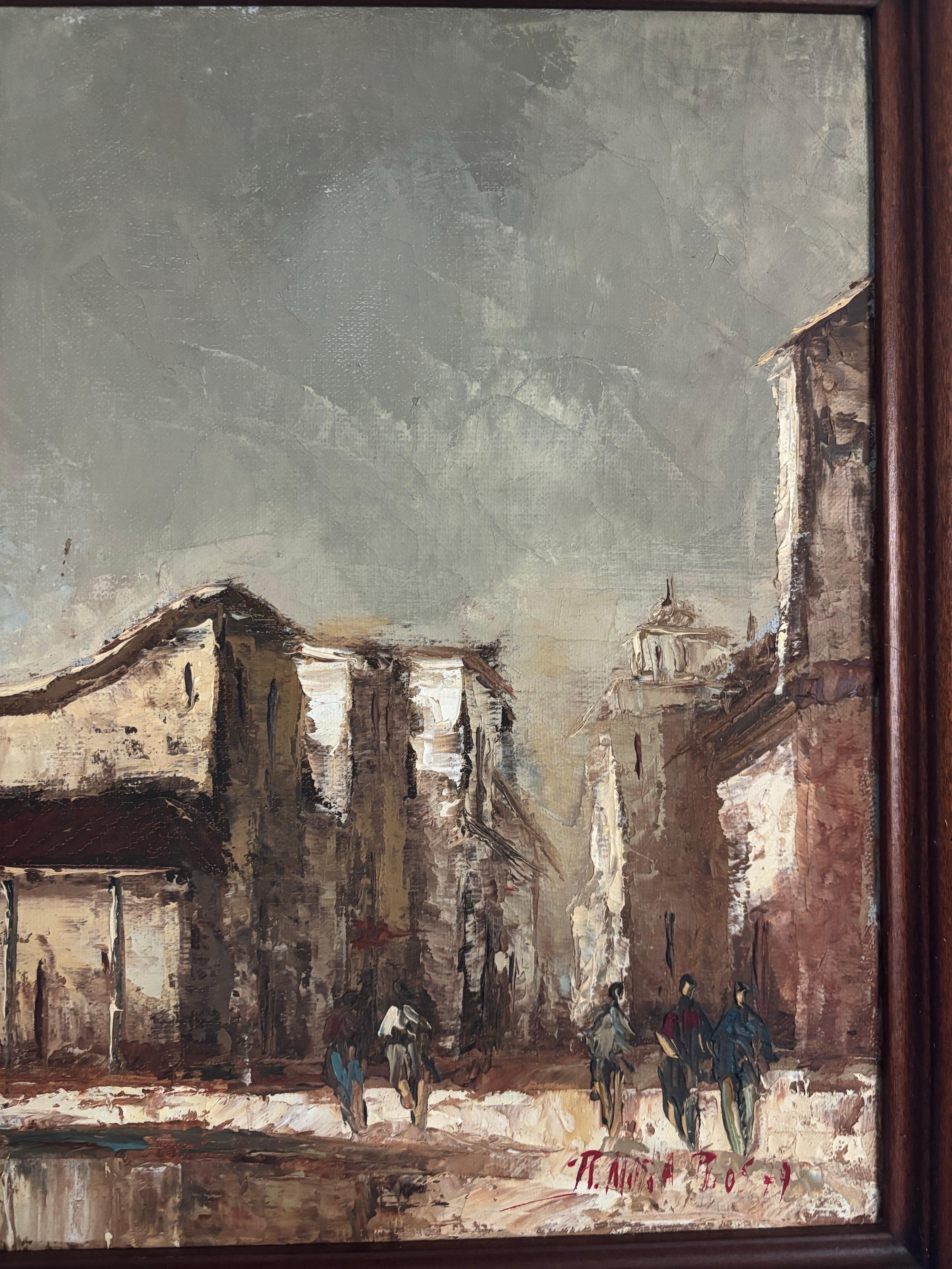 Original Ölgemälde von José Alberto Mora, Venezuela, 1970er Jahre (Venezolanisch) im Angebot
