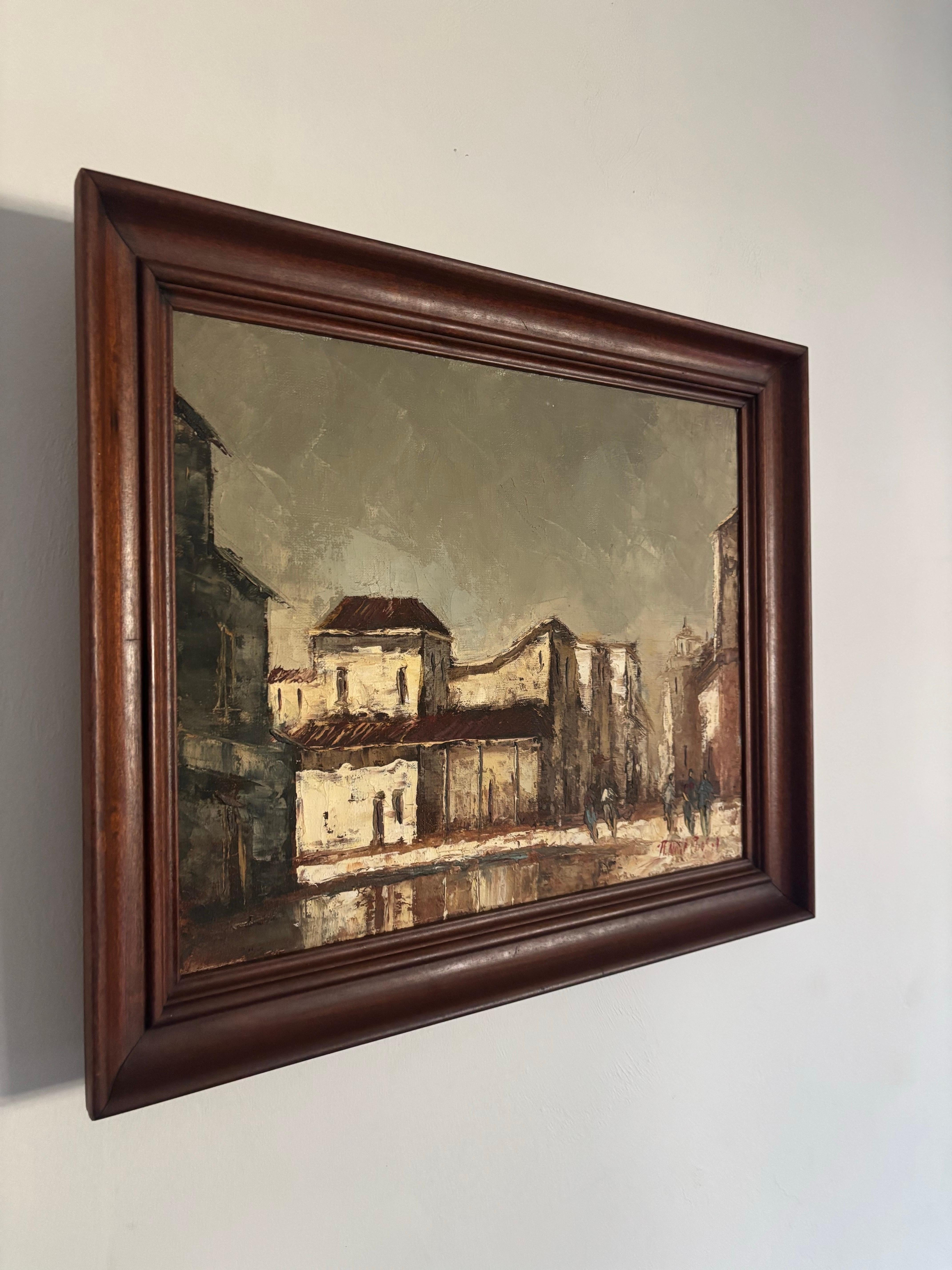 Original Ölgemälde von José Alberto Mora, Venezuela, 1970er Jahre im Zustand „Gut“ im Angebot in Boynton Beach, FL