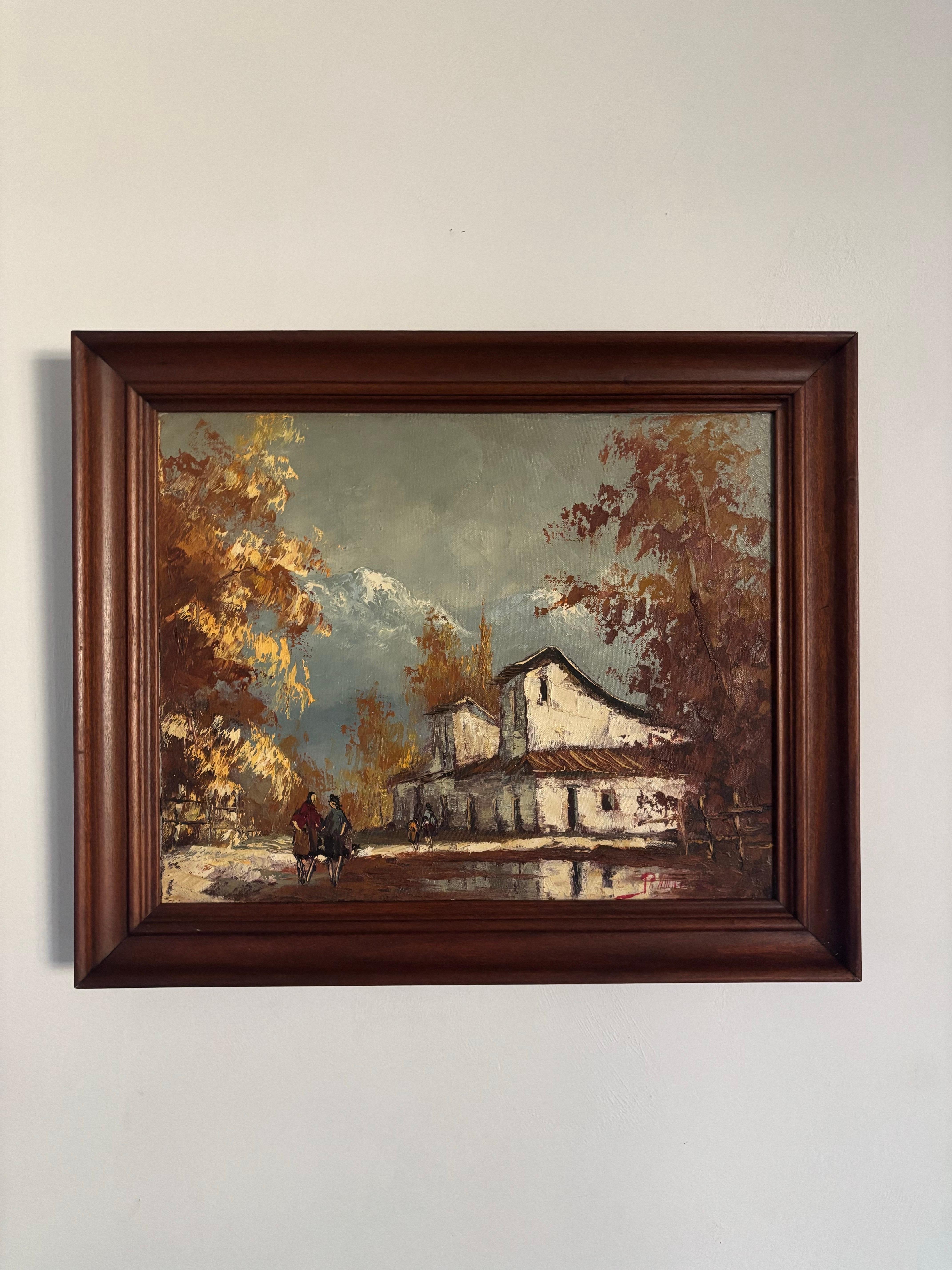 Original Ölgemälde von José Alberto Mora, Venezuela, 1970er Jahre (Holz) im Angebot
