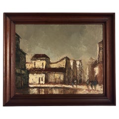 Peinture à l'huile originale vintage de José Alberto Mora, Venezuela, années 1970
