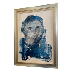 Vintage Original Oil Painting of "Blue Boy" by Gino Hollander