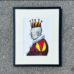 Originales Vintage-Ölgemäldeporträt von Jester, Original