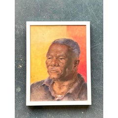 Vintage Original Oil Portrait on Canvas