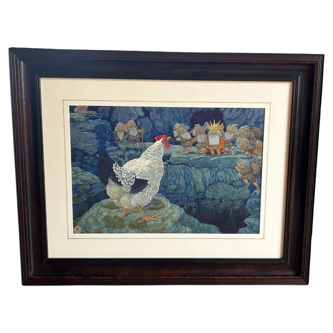 Vintage Original Painting by Frederick Richardson (1862-1937) For Sale