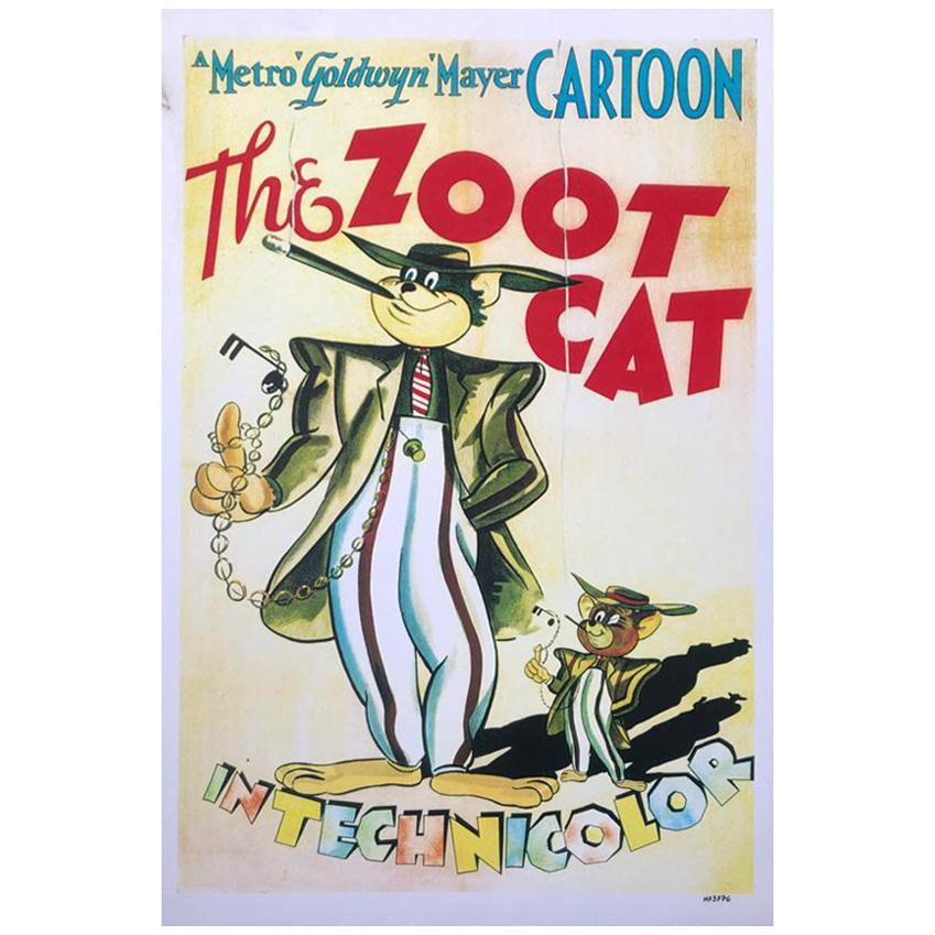 Vintage Original Poster, MGM Cartoons Film Poster, The Zoo Cat, circa 1935 For Sale