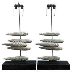 Vintage Original Postmodern Fish Lamps - A Pair