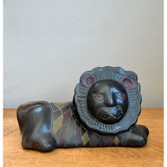 Vintage Original Pottery Lion