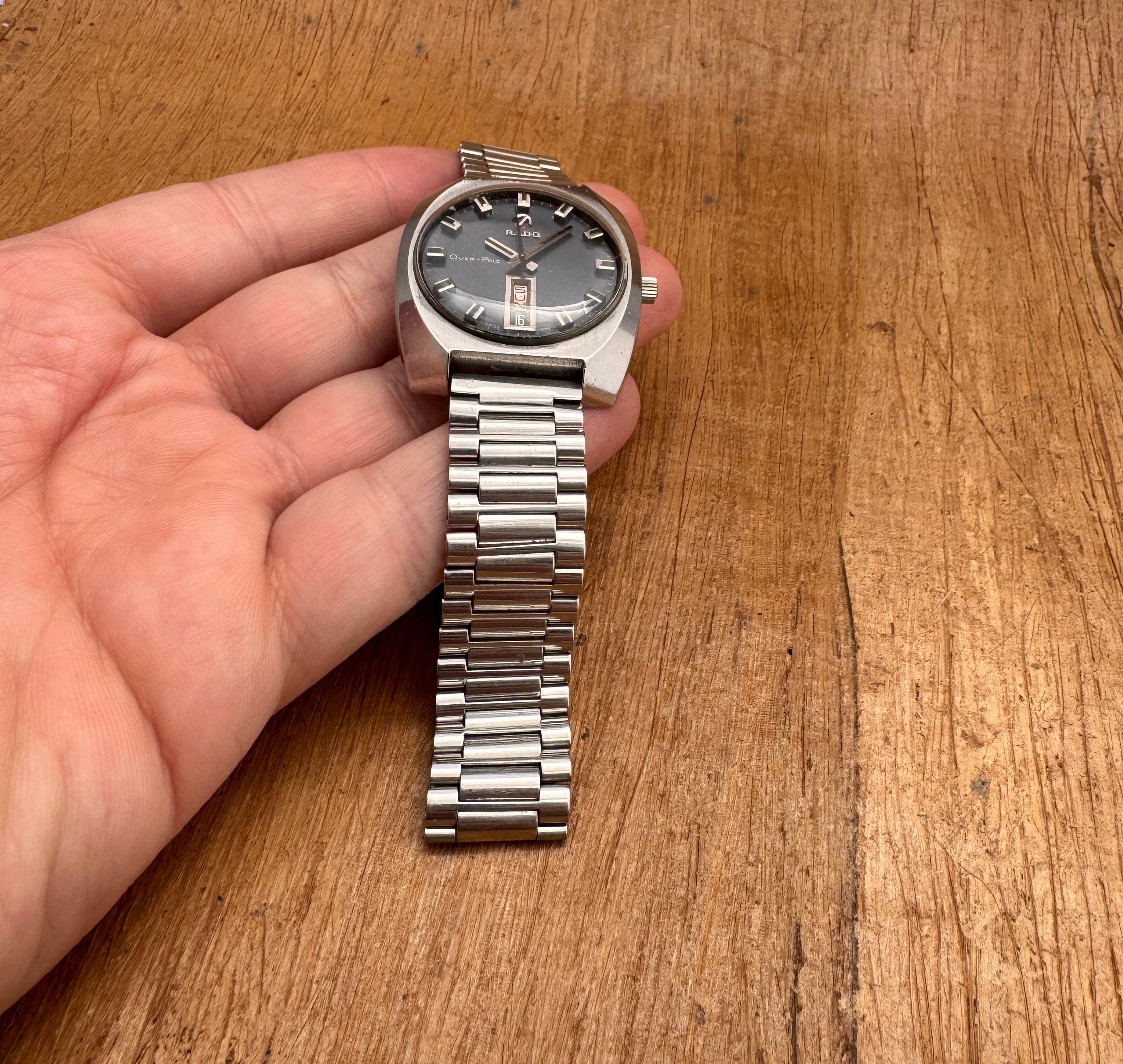 Vintage Original Rado Over-Pole Ref 11878 Day/Date Automatic Watch For Sale 3