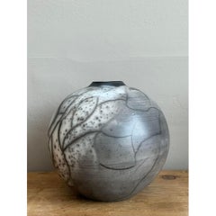 Vintage Original Raku Fired Studio Pottery Vase