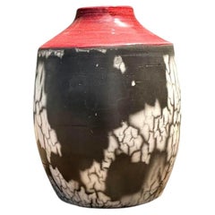 Vintage Original Raku Studio Pottery Vase