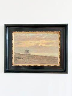 Vintage Original Seascape Ölgemälde, signiert Beachside Art