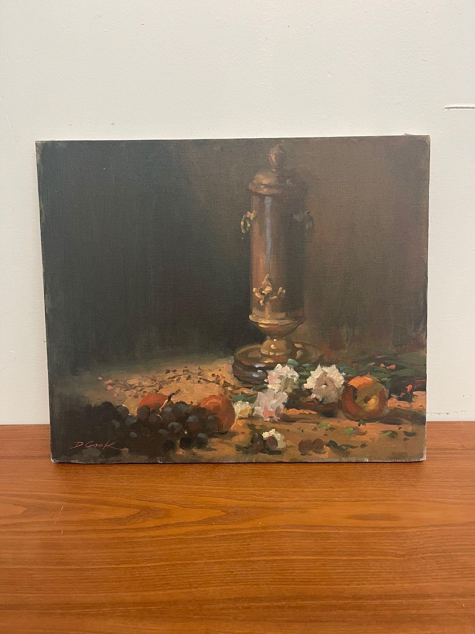 Possibly Acrylic or Oil on Canvas. Sticker on the Back Stating the Painting was Made in the 1980s. Vintage Condition Consistent with Age as Pictured.

Dimensions. 18 W ; 1/2 D ; 15 H