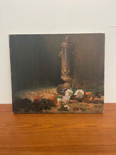 Vintage Original Signed Donna Cook Still Life on Canvas.