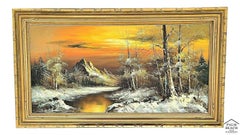 Vintage Original Signed G Whitman Landscape Oil Painting