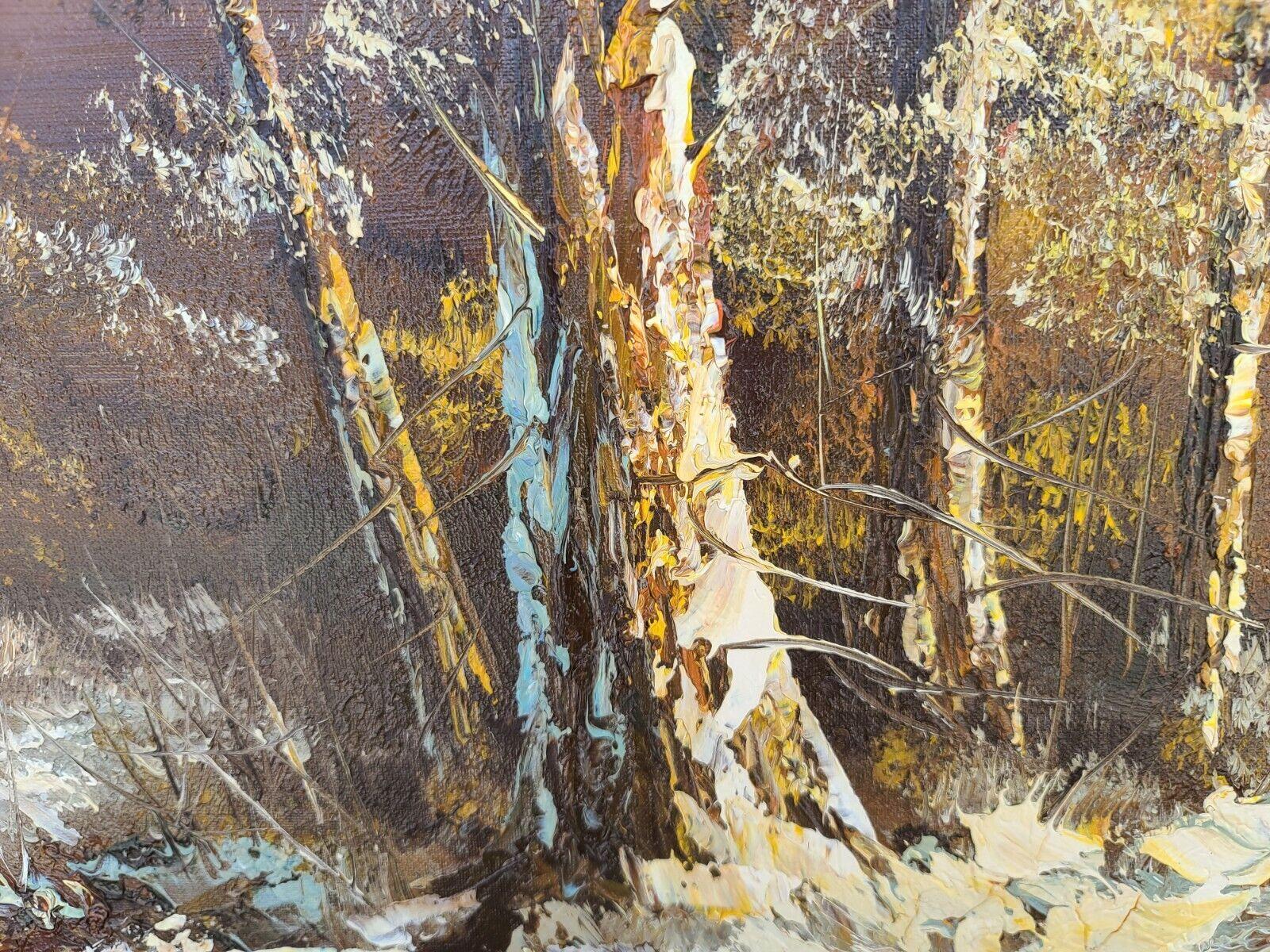 Toile Peinture à l'huile originale de paysage vintage signée G Whitman en vente