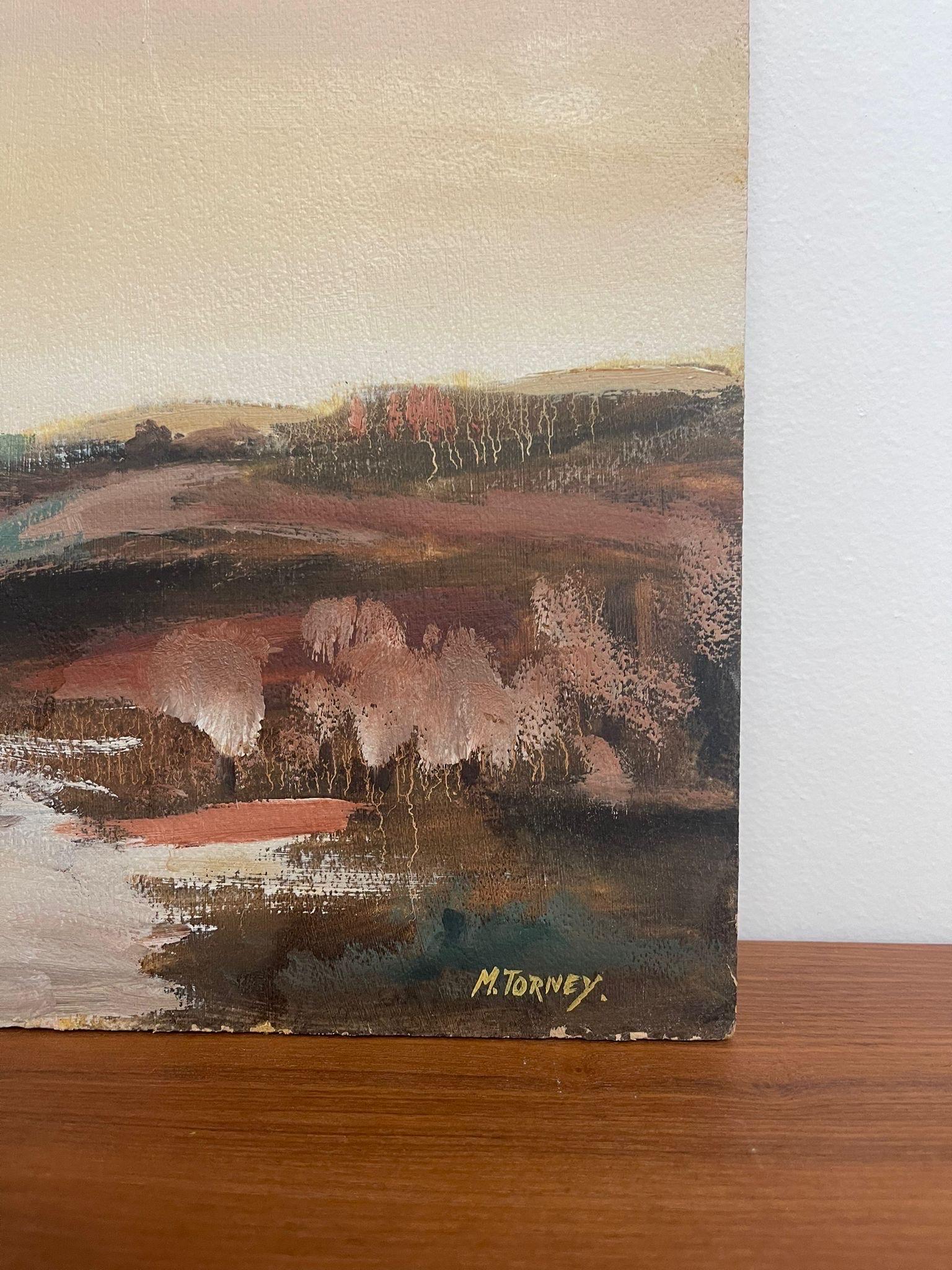 Vintage Original Signed Landscape Painting on Board. In Good Condition For Sale In Seattle, WA