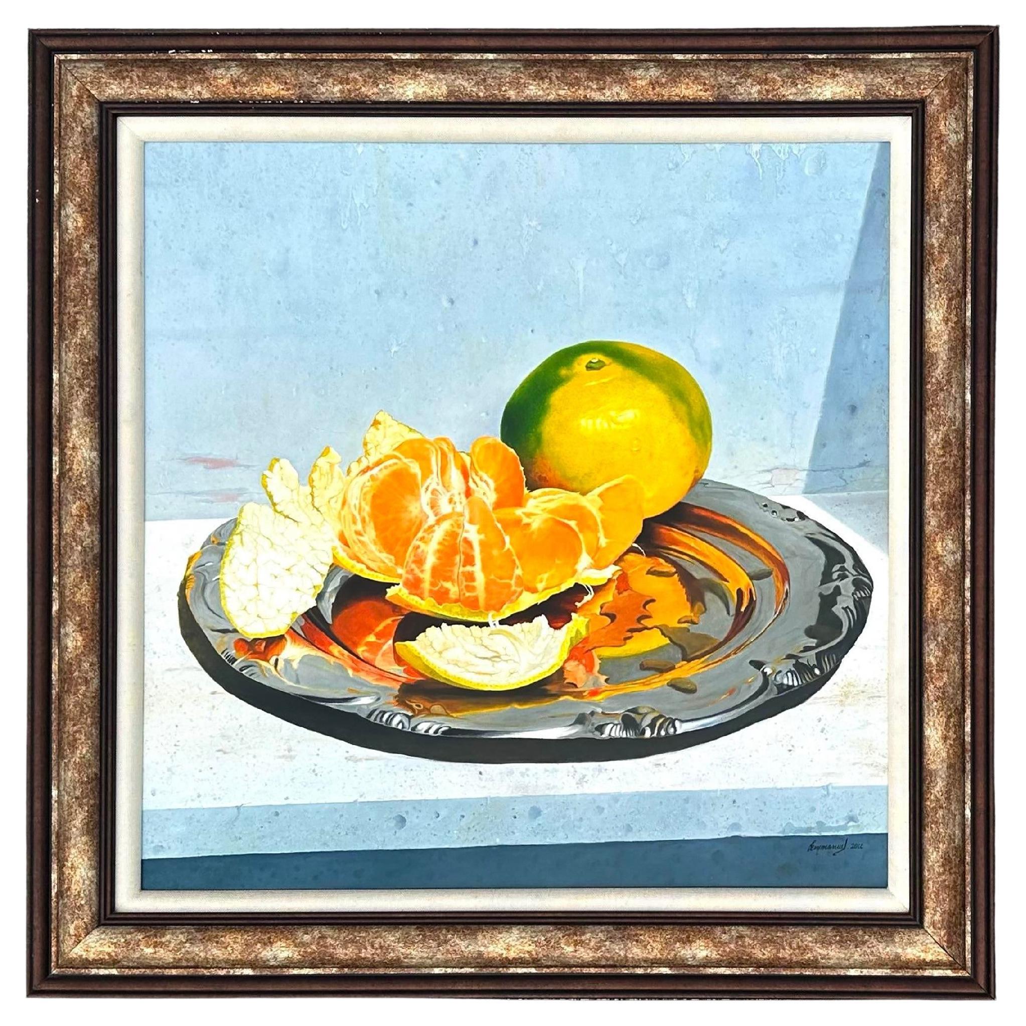 Vintage Original Still Life Oil on Canvas