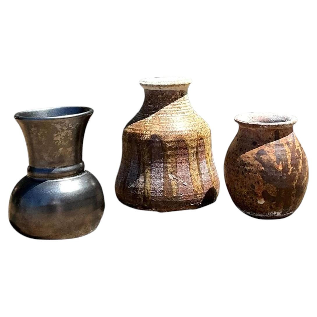 Vintage Original Studio a Pottery Trio of Small Vases
