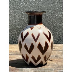 Vintage Original Studio Pottery Arrowhead Vase