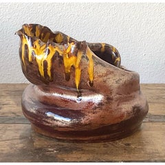 Vintage Original Studio Pottery Biomorphic Vase