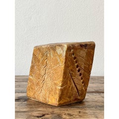 Vintage Original Studio Pottery Block Sculpture