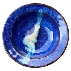 Vintage Original Studio Pottery Blue Bowl (bol bleu)