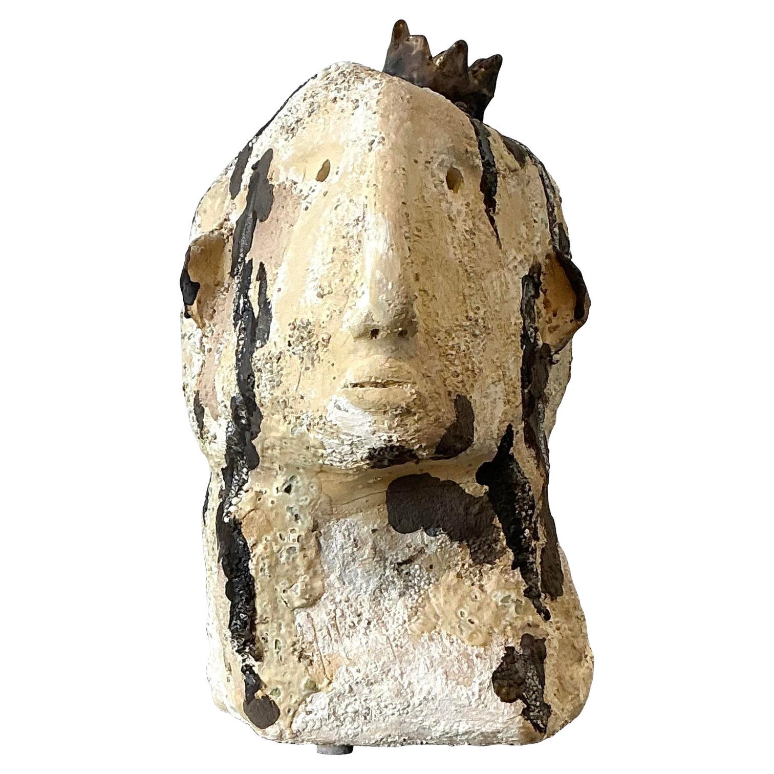 Vintage Original Studio Pottery Bust