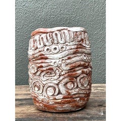 Vintage Original Studio Pottery Coil Vase