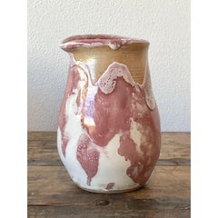 Vintage Original Studio Pottery Drip Glaze Vase