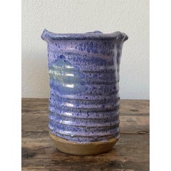 Vintage Original Studio Pottery Drip Glaze Vase