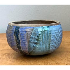 Vintage Original Studio Pottery Hanging Bowl