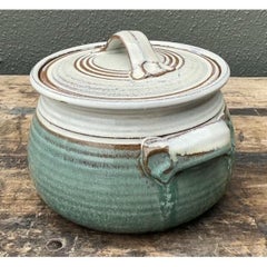 Vintage Original Studio Pottery Lidded Bowl