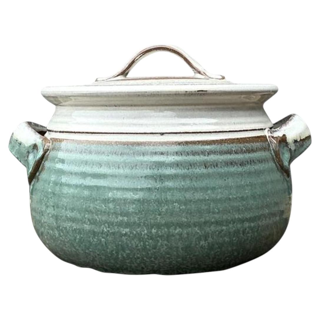 Ciotola con coperchio Studio Pottery originale d'epoca