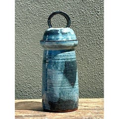 Vintage Original Studio Pottery Lidded Jar