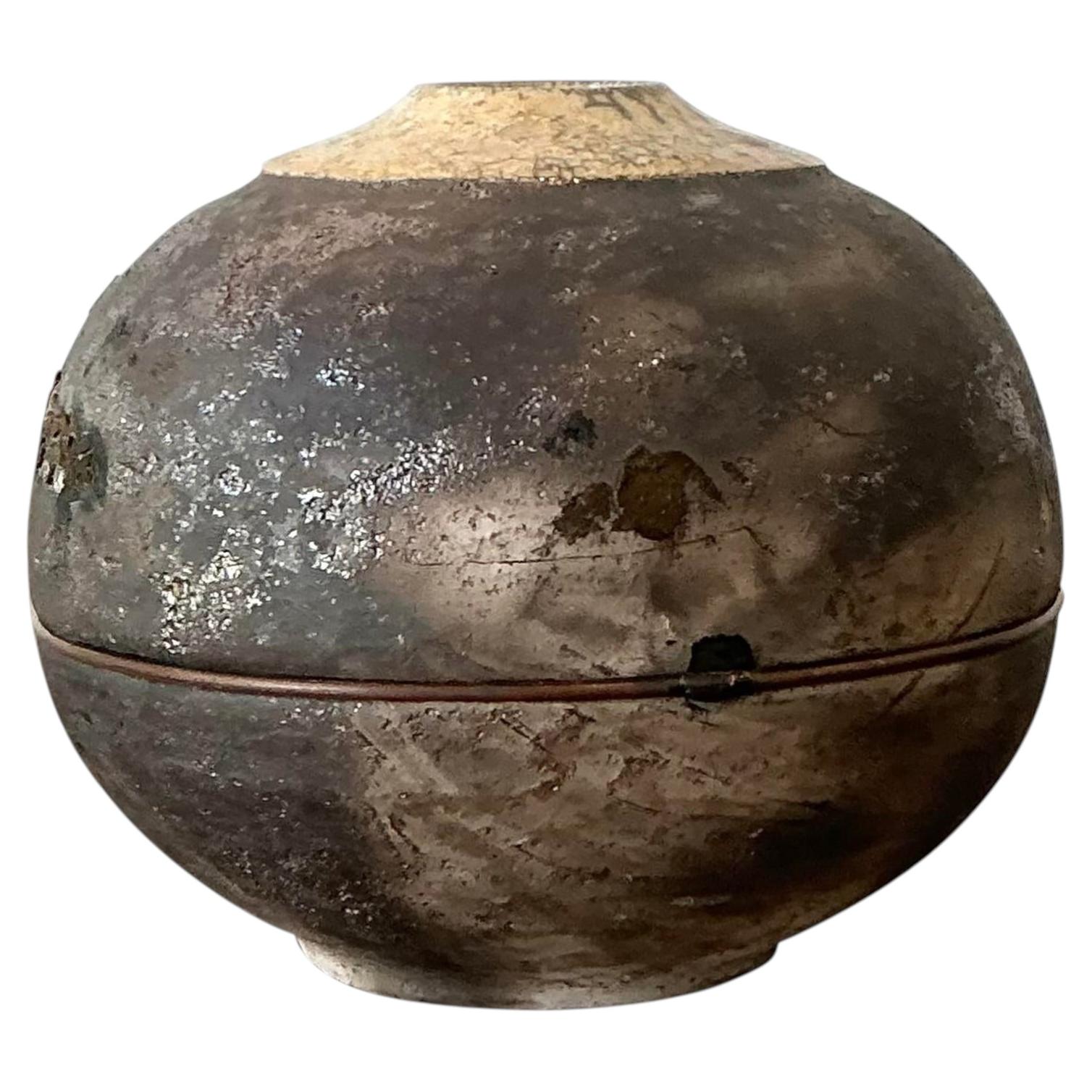 Vaso Lunar di Studio Pottery originale d'epoca