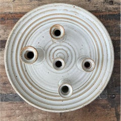 Vintage Original Studio Pottery Platter With Vases