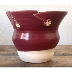 Vintage Original Studio Pottery Pleated Vase