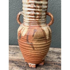 Vase côtelé Vintage Original Studio Pottery