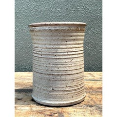 Vintage Original Studio Pottery Gerippte Vase