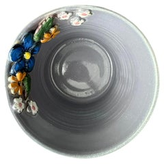 Vintage Original Studio Pottery Triple Flower Bowl